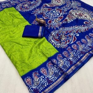 Dolla silk sarees with trending kalamkari prints