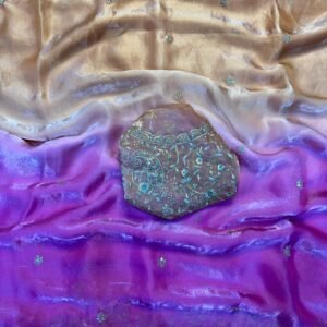 embroidery 3 mm sequence work heavy border with buttis in all over saree