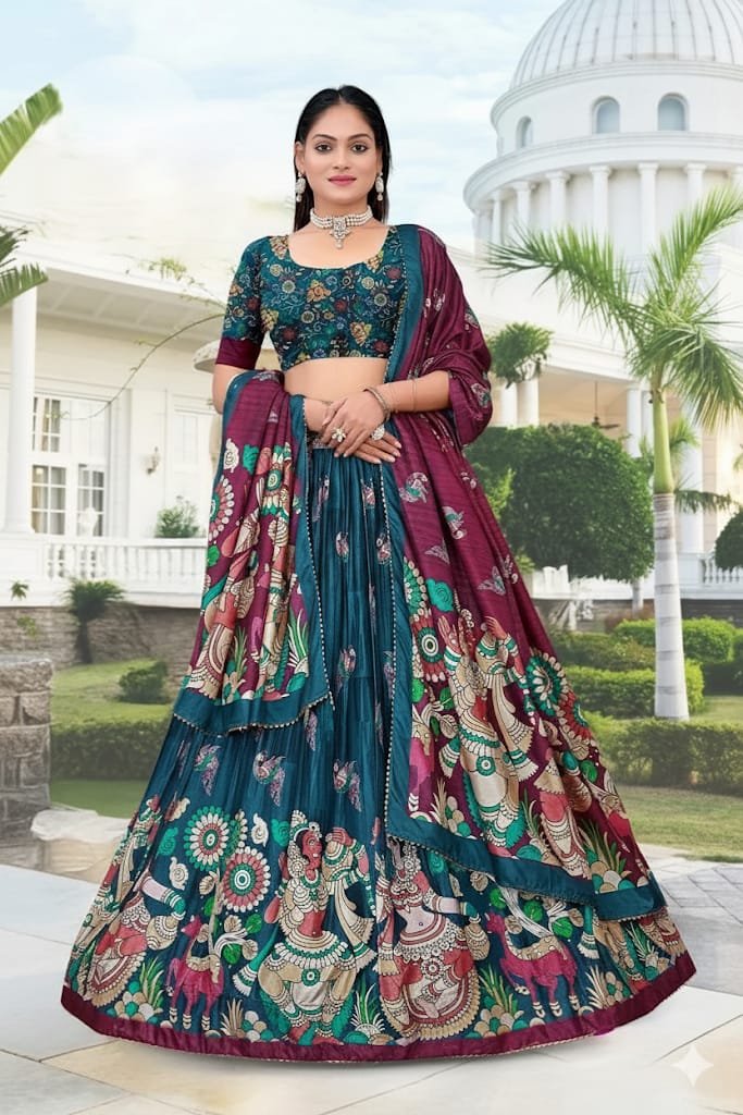 Dola silk Digital print Lehenga Collection