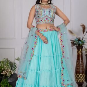 Star Fox Georgette Semi- Stitched Lehenga