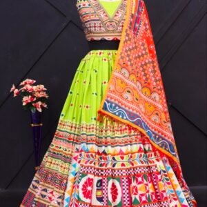 Digital Print Muslin Cotton Lehenga Choli