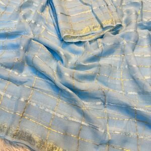 Catalog Viscose check saree